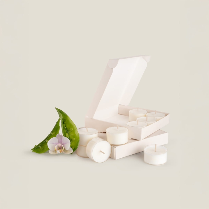 Orchidea i zielony groszek 9 x tealight kopia.jpg